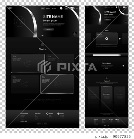 Website Template Dark with Silver Website Template Dark with Silver 90977836