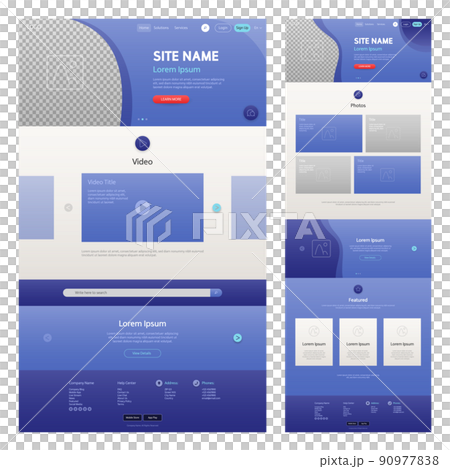 Website Template Dark Blue with Transparency Website Template Dark Blue with Transparency 90977838