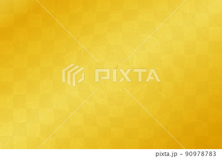 高級感ある金色の和紙　日本の伝統紙の背景テクスチャ 90978783