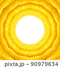 A grain corn circle frame, computer generated 90979634