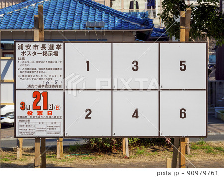 選挙ポスター掲示場・浦安市長選挙 90979761