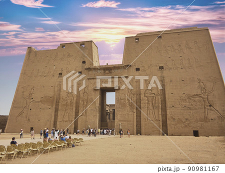 edfu temple in egypt with its incredible antiquities edfu temple in egypt with its incredible antiquities 90981167