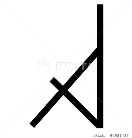 vector runic scandinavian celtic alphabet letter A vector runic scandinavian celtic alphabet letter A 90981437