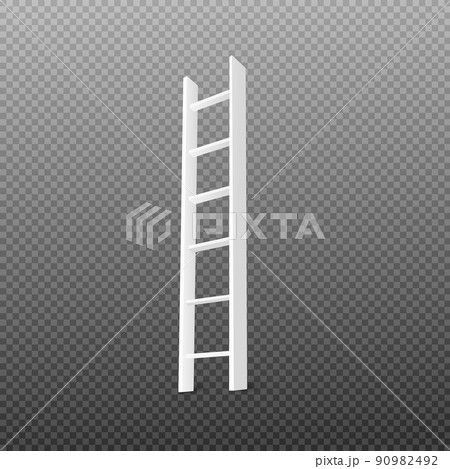White ladder household side view flat style, vector illustration 90982492