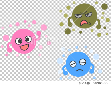 Illustration of bacteria classified as good and bad 90983029