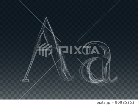 Vector Smoke or Haze Letter Font Type, two letters 90985353