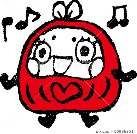 消しゴムはんこ　だるま06 90986351