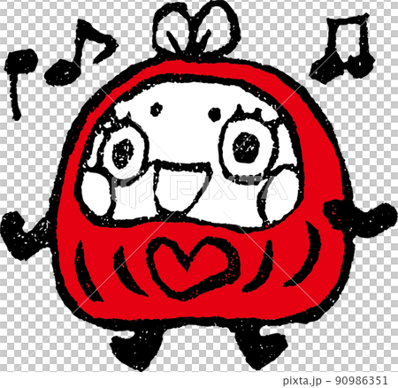 消しゴムはんこ　だるま06 90986351