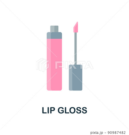 Lip Gloss flat icon. Colored element sign from cosmetics collection. Flat Lip Gloss icon sign for web design, infographics and more. Lip Gloss flat icon. Colored element sign from cosmetics collection. Flat Lip Gloss icon sign for web design, infographics and more. 90987482
