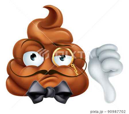 Arrogant Posh Snooty Poop Poo Emoticon Emoji Icon 90987702