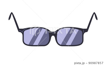 Illustration dark sunglasses on a white background 90987857