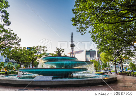 《愛知県》名古屋都市風景　久屋大通 90987910