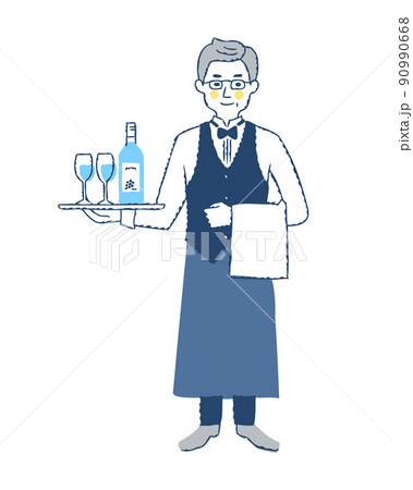 ワインを運ぶソムリエ ワインを運ぶソムリエ 90990668