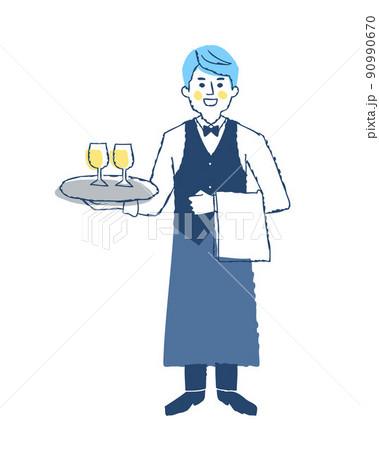 ワインを運ぶソムリエ ワインを運ぶソムリエ 90990670