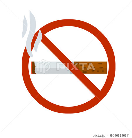 No Smoking sign. Crossed out cigarette 90991997
