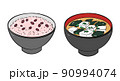 赤飯と味噌汁 90994074