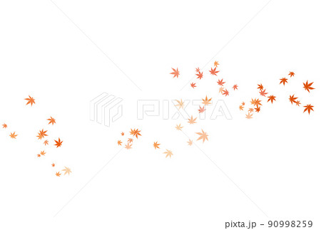 風に舞う紅葉のイメージイラスト 90998259