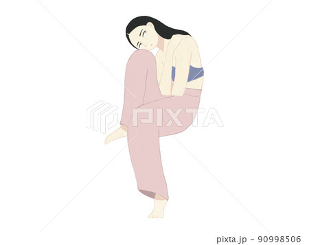 おしゃれなインナーを着る女の子　 90998506