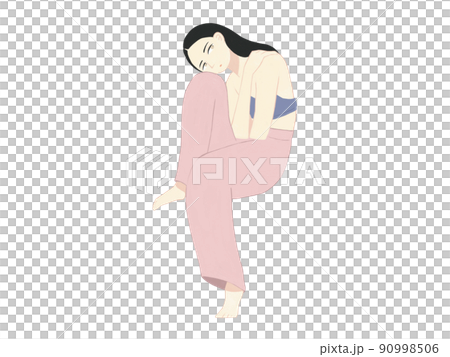 おしゃれなインナーを着る女の子　 90998506