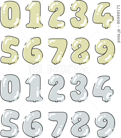 数字風船ゴールド&シルバー 数字風船ゴールド&シルバー 90999575