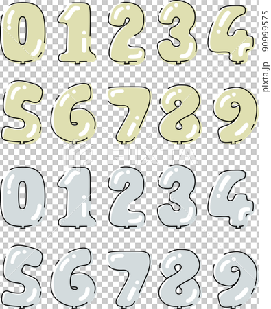 數字氣球金銀 數字氣球金銀 90999575