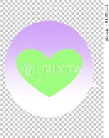 Balloon Gradation Purple Yellow-green Heart 91000211
