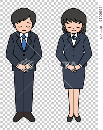 お辞儀する人物 お辞儀する人物 91000954