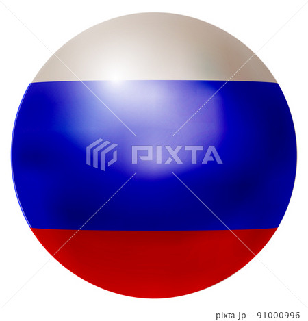ロシア　 国旗　球　アイコン 91000996