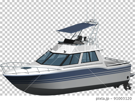 夏季圖像 停泊處的白色巡洋艦鳥瞰圖。背景透明插圖 夏季圖像 停泊處的白色巡洋艦鳥瞰圖。背景透明插圖 91003120