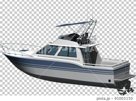 夏季圖像 停泊處的白色巡洋艦鳥瞰圖。背景透明插圖 夏季圖像 停泊處的白色巡洋艦鳥瞰圖。背景透明插圖 91003150