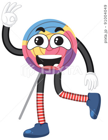 Cute lollipop with facial expression Cute lollipop with facial expression 91004049