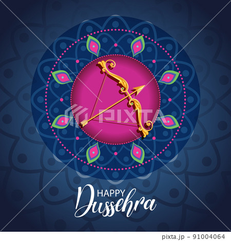 Happy Dussehra festival poster design 91004064