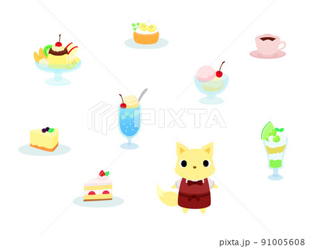 カフェメニュー6　キツネの店員付 91005608