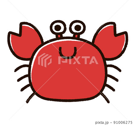かわいいカニのキャラクター 91006275