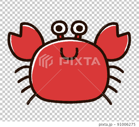 かわいいカニのキャラクター 91006275