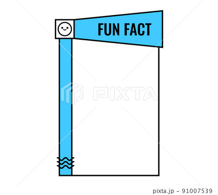 Fun fact with smile face check list vector badge. 91007539