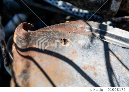 Rusty metal plate. Scrap metal and recycling Rusty metal plate. Scrap metal and recycling 91008172
