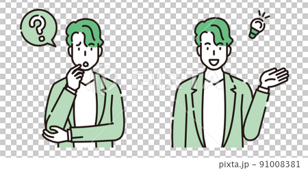 男性　人物　イラスト 91008381