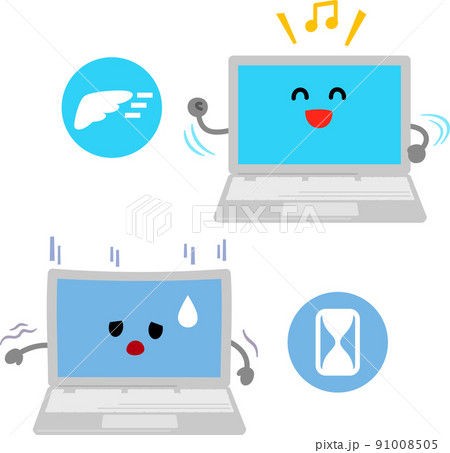 処理速度が速いパソコンと遅いパソコン 処理速度が速いパソコンと遅いパソコン 91008505