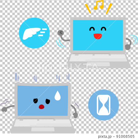 処理速度が速いパソコンと遅いパソコン 処理速度が速いパソコンと遅いパソコン 91008505