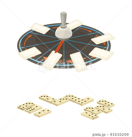 Roulette and domino board games set vector illustration 91010209