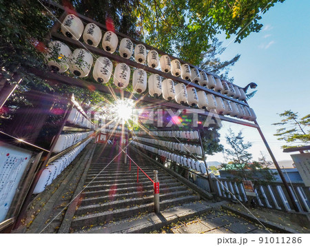 桃太郎の聖地！ 長い回廊が美しい吉備津神社 91011286