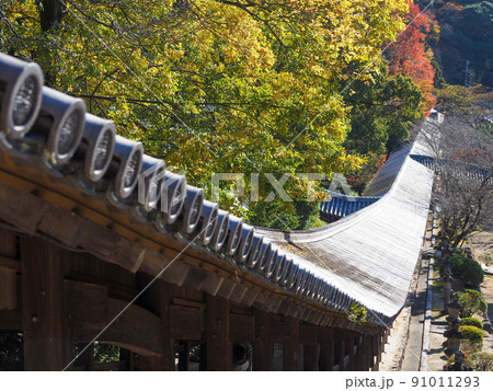 桃太郎の聖地！ 長い回廊が美しい吉備津神社 91011293