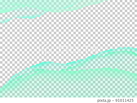 Fantastic watercolor frame pale green A4 horizontal ratio 91011425