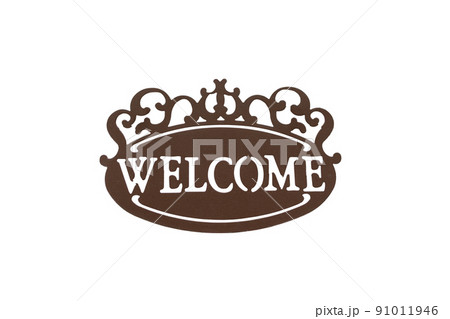 welcome sign isolated on white background welcome sign isolated on white background 91011946
