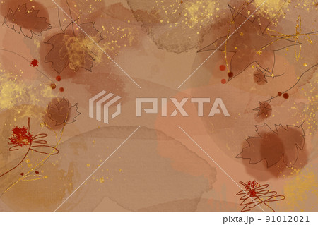 Autumn background with watercolor brush leaves, hand drawing. Abstract art wallpaper design for wall arts, wedding invite card. Autumn background with watercolor brush leaves, hand drawing. Abstract art wallpaper design for wall arts, wedding invite card. 91012021