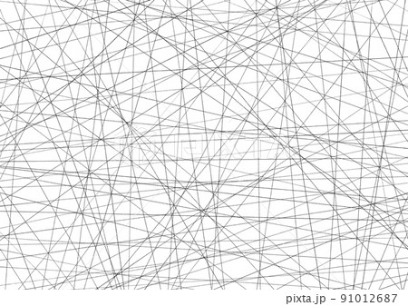 ランダムに重ねた黒い糸みたいな背景のイラスト素材