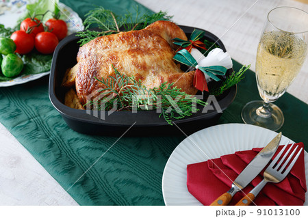 ハッピークリスマス ローストチキンのある食卓 ハッピークリスマス ローストチキンのある食卓 91013100