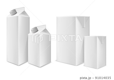 White cardboard package for beverage, juice and milk 91014035