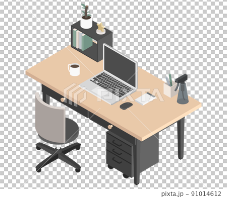Desk isometric illustration Desk isometric illustration 91014612